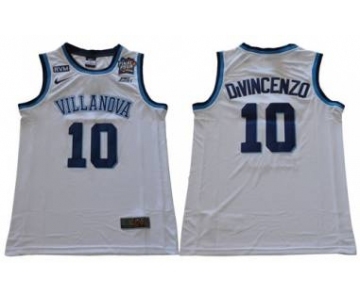 Villanova Wildcats #10 Donte DiVincenzo White Stitched NCAA Basketball Jersey