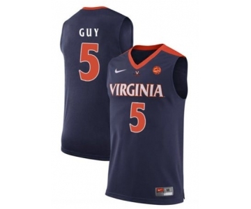 Virginia #5 Kyle Guy Navy Blue Basketball Stitched College Jersey