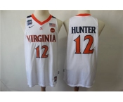 Virginia Cavaliers 12 DeAndre Hunter White College Basketball Jersey