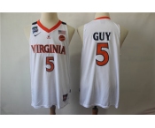 Virginia Cavaliers 5 Kyle Guy White College Basketball Jersey
