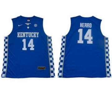 Wildcats #14 Tyler Herro Royal Blue Basketball Elite Stitched College Basketball Jersey