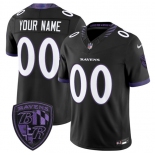 Men's Baltimore Ravens Active Player Custom Black 2026 F.U.S.E. Alternate Vapor Limited Football Stitched Jersey