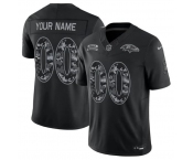 Men's Baltimore Ravens Active Player Custom Black F.U.S.E. 2026 Salute to Service Limited Football Stitched Jersey Men's Baltimore Ravens Active Player Custom Black F.U.S.E. 2026 Salute to Service Limited Football Stitched Jersey
