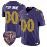Men's Baltimore Ravens Active Player Custom Purple 2026 F.U.S.E. Alternate Vapor Limited Football Stitched Jersey