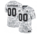 Men's Dallas Cowboys Active Player Custom 2024 F.U.S.E Arctic Camo Salute To Service Limited Stitched Football Jersey