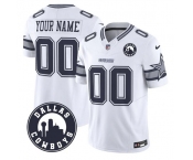 Men's Dallas Cowboys Active Player Custom White 2025 F.U.S.E Dallas City Patch Vapor Untouchable Limited Football Stitched Game Jersey Men's Dallas Cowboys Active Player Custom White 2025 F.U.S.E Dallas City Patch Vapor Untouchable Limited Football Stitched Game Jersey