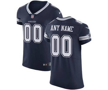 Men's Dallas Cowboys Customized Navy Blue Team Color Vapor Untouchable Custom Elite Football Jersey