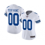 Women's Dallas Cowboys White Road Customized Jersey