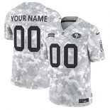 Men's San Francisco 49ers Active Player Custom 2024 F.U.S.E Arctic Camo Salute To Service Limited Stitched Football Jersey
