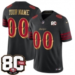 Men's San Francisco 49ers Active Player Custom Black 80th Anniversary Patch “Rivalries” 2026 F.U.S.E. Vapor Untouchable Limited Football Stitched Jersey Men's San Francisco 49ers Active Player Custom Black 80th Anniversary Patch “Rivalries” 2026 F.U.S.E. Vapor Untouchable Limited Football Stitched Jersey