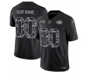 Men's San Francisco 49ers Active Player Custom Black F.U.S.E. 2026 Salute to Service Limited Football Stitched Jersey Men's San Francisco 49ers Active Player Custom Black F.U.S.E. 2026 Salute to Service Limited Football Stitched Jersey