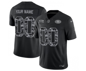 Men's San Francisco 49ers Active Player Custom Black F.U.S.E. 2026 Salute to Service Limited Football Stitched Jersey