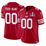 Men's San Francisco 49ers Active Player Custom Red 2024 F.U.S.E. Super Bowl LVIII Patch Vapor Untouchable Limited Football Stitched Jersey