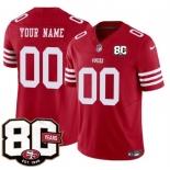 Men's San Francisco 49ers Active Player Custom Red 80th Anniversary Patch 2026 F.U.S.E. Vapor Untouchable Limited Football Stitched Jersey Men's San Francisco 49ers Active Player Custom Red 80th Anniversary Patch 2026 F.U.S.E. Vapor Untouchable Limited Football Stitched Jersey