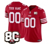 Men's San Francisco 49ers Active Player Custom Red 80th Anniversary Patch 2026 F.U.S.E. Vapor Untouchable Limited Football Stitched Jersey Men's San Francisco 49ers Active Player Custom Red 80th Anniversary Patch 2026 F.U.S.E. Vapor Untouchable Limited Football Stitched Jersey