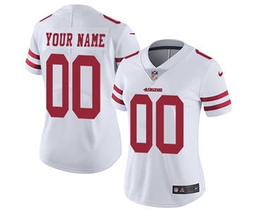 Women's San Francisco 49ers Customized White Road Jersey