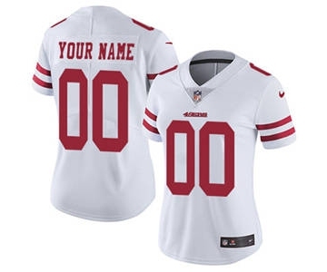Women's San Francisco 49ers Customized White Stitched Jersey