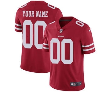 Youth San Francisco 49ers Customized Red Team Color Custom Football Jersey