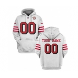 Men's San Francisco 49ers Active Custom 2021 White 75th Anniversary Pullover Football Hoodie