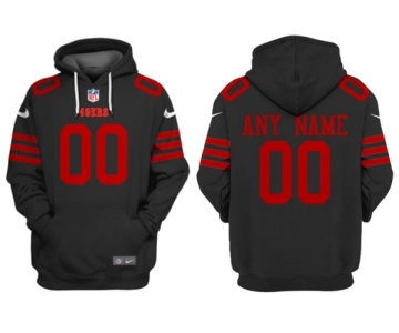 Men's San Francisco 49ers Customized Black Alternate Pullover Hoodie