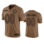Men's Los Angeles Rams Active Player Custom 2023 Brown Salute To Setvice Limited Football Stitched Jersey