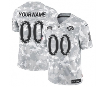 Men's Los Angeles Rams Active Player Custom 2024 F.U.S.E Arctic Camo Salute To Service Limited Stitched Football Jersey