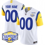 Men's Los Angeles Rams Active Player Custom White 2024 NFC West Champions F.U.S.E. Vapor Untouchable Stitched Football Jersey