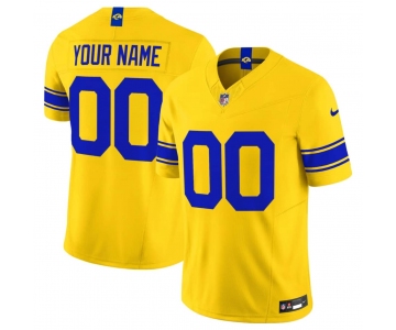 Men's Los Angeles Rams Active Player Custom Yellow 2026 F.U.S.E. Vapor Limited Football Stitched Jersey