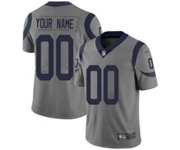 Men's Los Angeles Rams Customized Gray Stitched Football Limited Inverted Legend Jersey