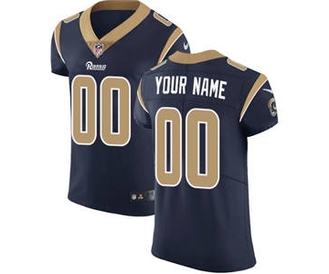 Men's Los Angeles Rams Customized Navy Blue Team Color Vapor Untouchable Custom Elite Football Jersey