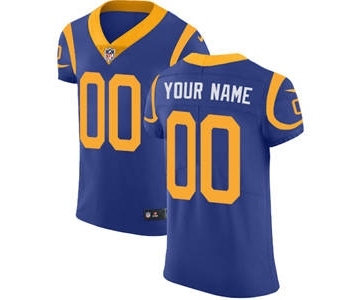Men's Los Angeles Rams Customized Royal Blue Alternate Vapor Untouchable Custom Elite Football Jersey