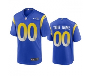 Men's Los Angeles Rams Custom Royal 2020 New Football Game Jersey