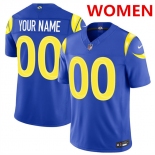 Women's Los Angeles Rams Active Player Custom Royal 2026 F.U.S.E. Vapor Limited Football Stitched Jersey Women's Los Angeles Rams Active Player Custom Royal 2026 F.U.S.E. Vapor Limited Football Stitched Jersey