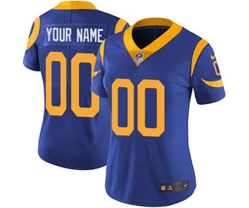 Women's Los Angeles Rams Royal Blue Alternate Customized Jersey