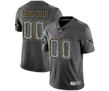Youth Los Angeles Rams Customized Gray Static Football Jersey