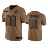 Men's Philadelphia Eagles Active Player Custom 2023 Brown Salute To Setvice Limited Football Stitched Jersey