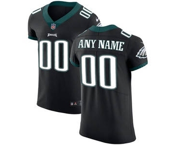 Men's Philadelphia Eagles Customized Black Vapor Untouchable Custom Elite Football Jersey