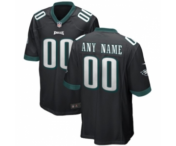 Men's Philadelphia Eagles Nike Black Alternate Replica Custom Game Jersey