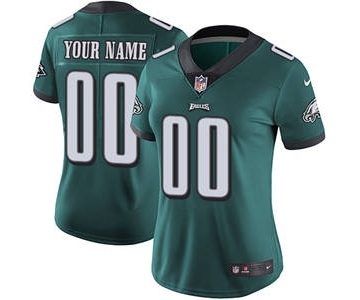 Women's Philadelphia Eagles Customized Midnight Green Home Jersey