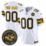 Men’s Pittsburgh Steelers Throwback 1933 Patch whiteVapor Limited All Stitched Jerseys