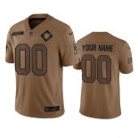 Men's Las Vegas Raiders Active Player Custom 2023 Brown Salute To Service Limited Football Stitched Jersey