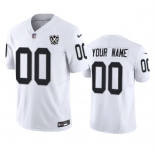 Men's Las Vegas Raiders Active Player Custom White 2024 F.U.S.E 65th Anniversary Patch Vapor Football Stitched Jersey