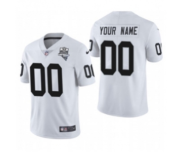 Men's Las Vegas Raiders Custom 2020 Inaugural Season Vapor Limited Football Jersey White