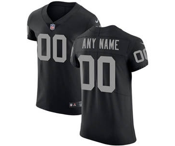 Men's Oakland Raiders Customized Black Team Color Vapor Untouchable Custom Elite Football Jersey