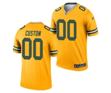 Men's Green Bay Packers ACTIVE PLAYER Custom Gold 2021 Inverted Legend Stitched Jersey