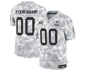 Men's Green Bay Packers Active Player Custom 2024 F.U.S.E Arctic Camo Salute To Service Limited Stitched Football Jersey