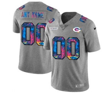 Men's Green Bay Packers Custom Multi-Color Greyheather 2020 Crucial Catch Vapor Untouchable Limited Football Jersey