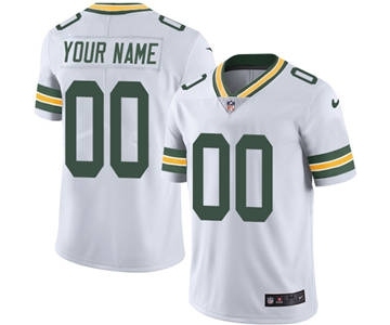 Men's Green Bay Packers Customized White Vapor Untouchable Custom Limited Football Jersey