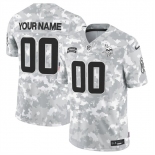Men's Minnesota Vikings Active Player Custom 2024 F.U.S.E Arctic Camo Salute To Service Limited Stitched Football Jersey