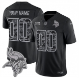 Men's Minnesota Vikings Active Player Custom Black F.U.S.E. 2026 Salute to Service Limited Football Stitched Jersey Men's Minnesota Vikings Active Player Custom Black F.U.S.E. 2026 Salute to Service Limited Football Stitched Jersey